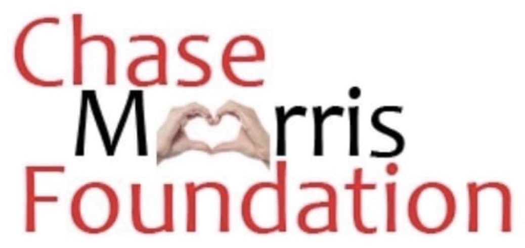 Chase Morris Foundation logo — the word Morris rendered with two hands forming a heart in place of the letter O
